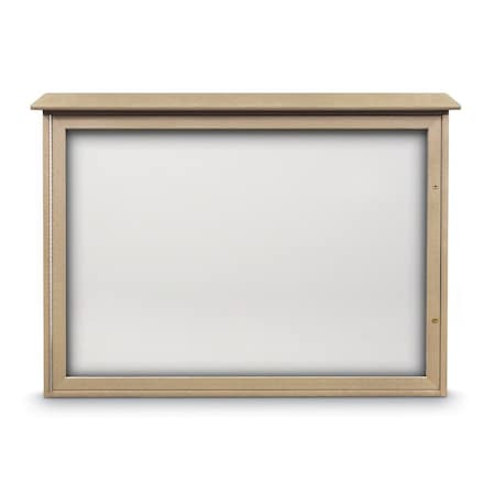 United Visual Products Outdoor Enclosed Combo Board, 72"x36", Bronze Frame/Wht Porc & Amethyst UVCB7236ODBZ-WHTPORC-AMETHY